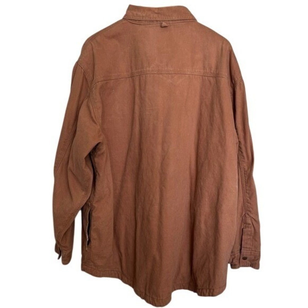 Polar King by Key Brown Men's 2XL Canvas Workwear Shirt Jacket Flannel Lined - Picture 4 of 10
